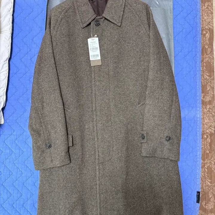 [BUNJANG] Series Brown Herringbone Pattern Mac Coat (Size 105) - New / 시리즈 패턴 발마칸 코트 브라운 105 사이즈 새제품
