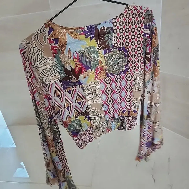 [BUNJANG] Zara Patterned Top Shirt / 자라 zara 예쁜 패턴 탑 셔츠