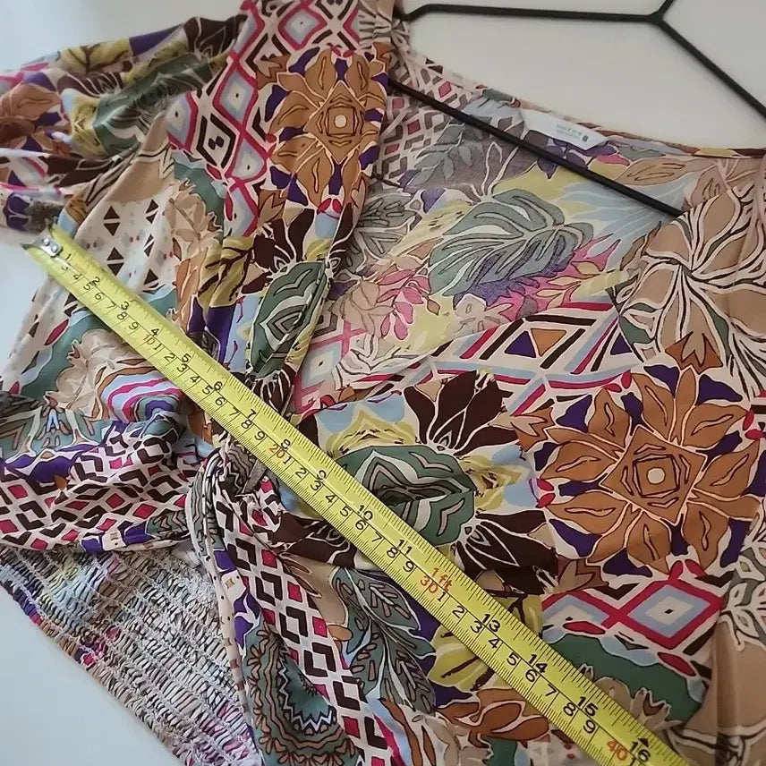 [BUNJANG] Zara Patterned Top Shirt / 자라 zara 예쁜 패턴 탑 셔츠