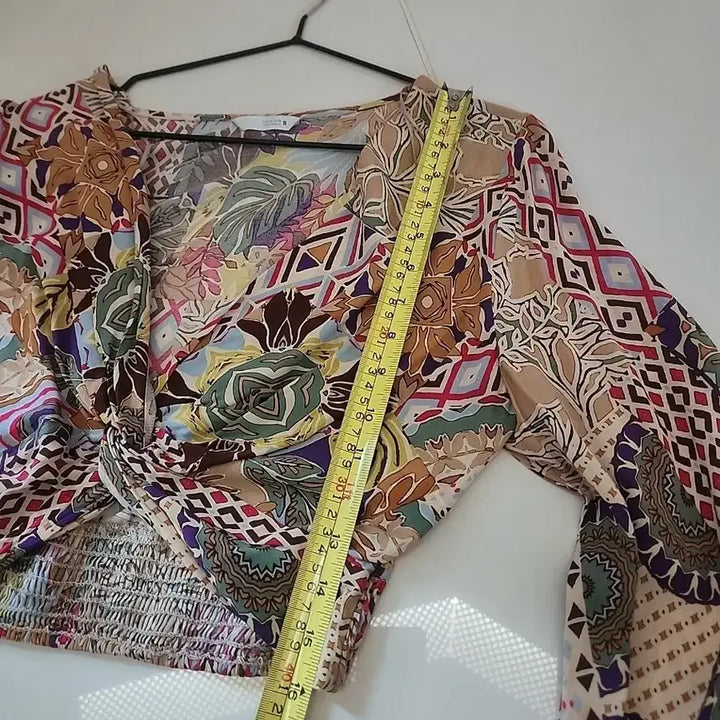 [BUNJANG] Zara Patterned Top Shirt / 자라 zara 예쁜 패턴 탑 셔츠