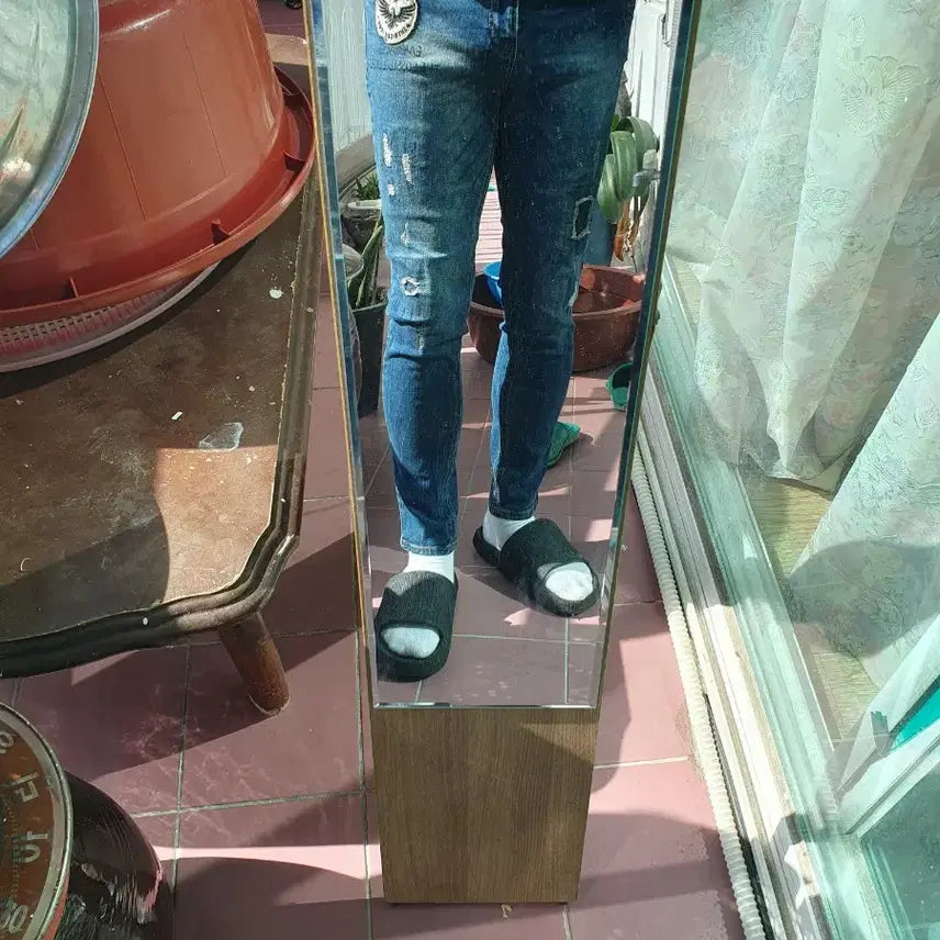 [BUNJANG] Jeep Distressed Wash Skinny Jeans / 데미지 워싱 데님 지프 청바지 스키니 남녀고용 95