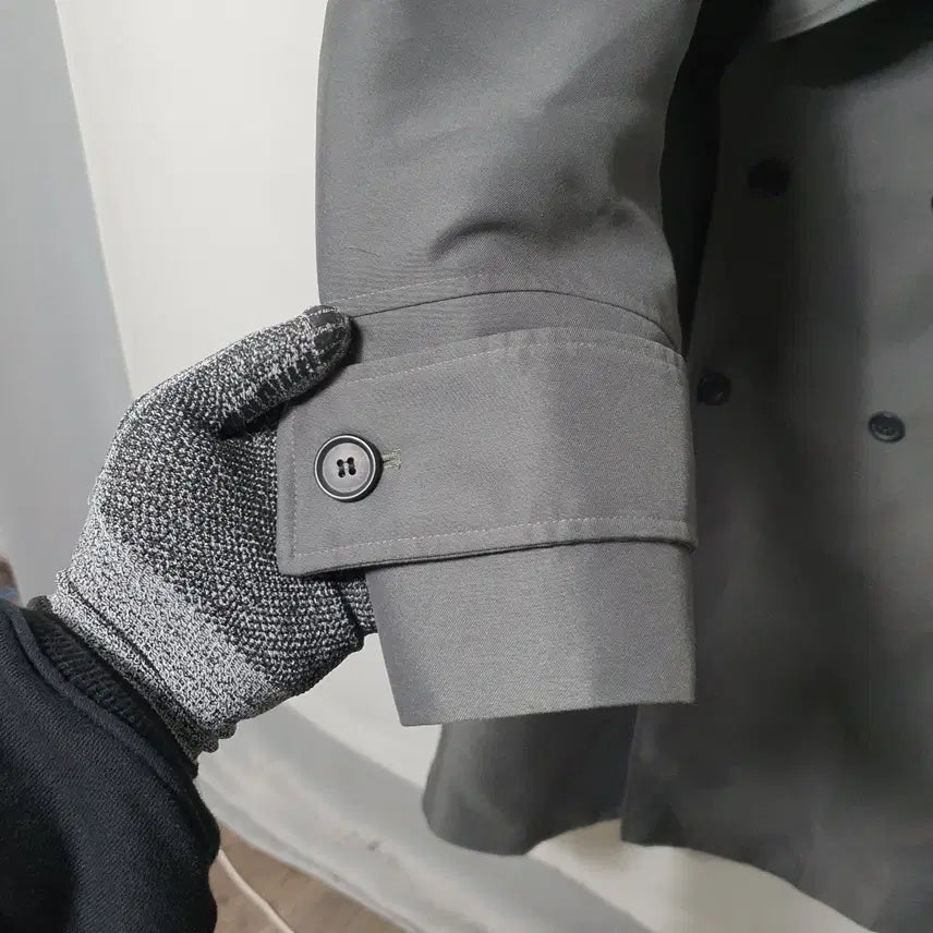 [BUNJANG] TNGT Charcoal Trench Coat (Size 95) / M249 TNGT 남성 춘추 더블 트렌치 코트 95
