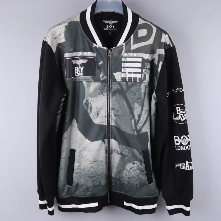 [BUNJANG] BOY LONDON Zip-Up Bomber Jacket (L) / 보이런던 프린팅 집업 봄버 자켓 (L)