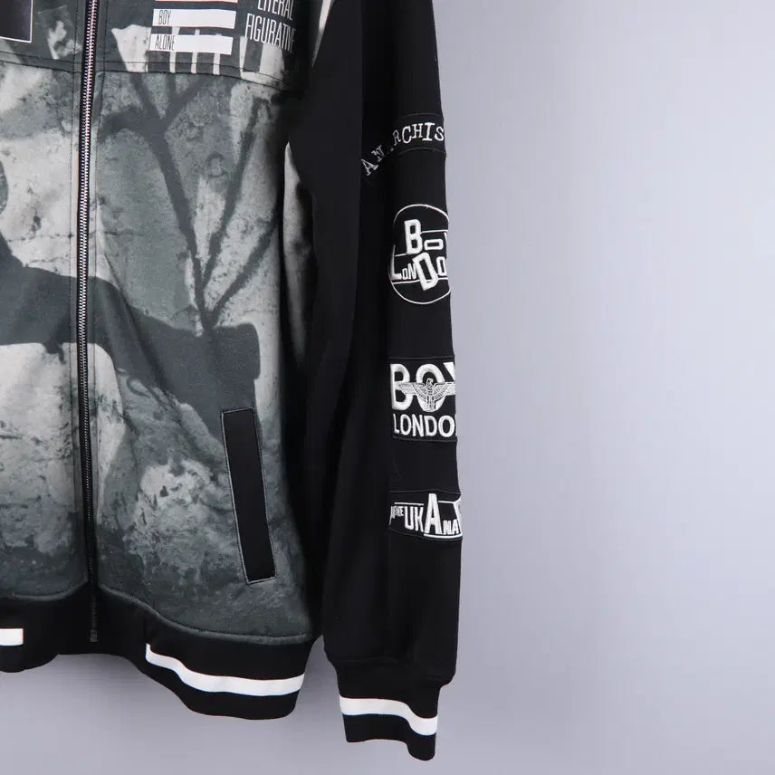 [BUNJANG] BOY LONDON Zip-Up Bomber Jacket (L) / 보이런던 프린팅 집업 봄버 자켓 (L)