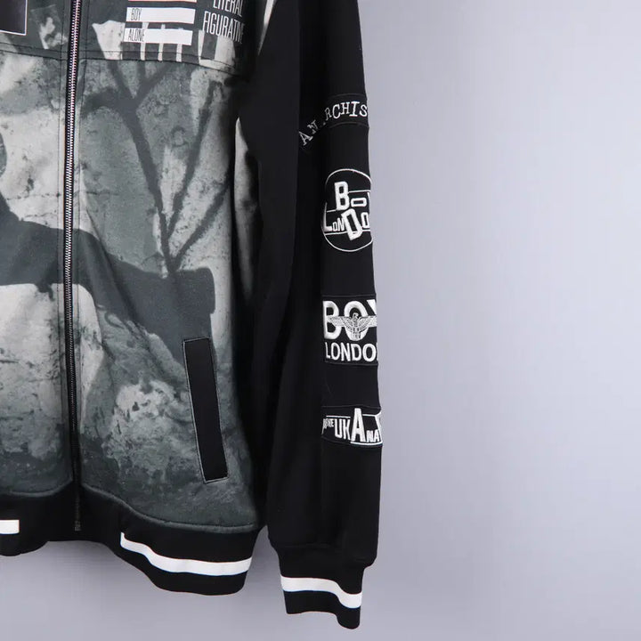 [BUNJANG] BOY LONDON Zip-Up Bomber Jacket (L) / 보이런던 프린팅 집업 봄버 자켓 (L)