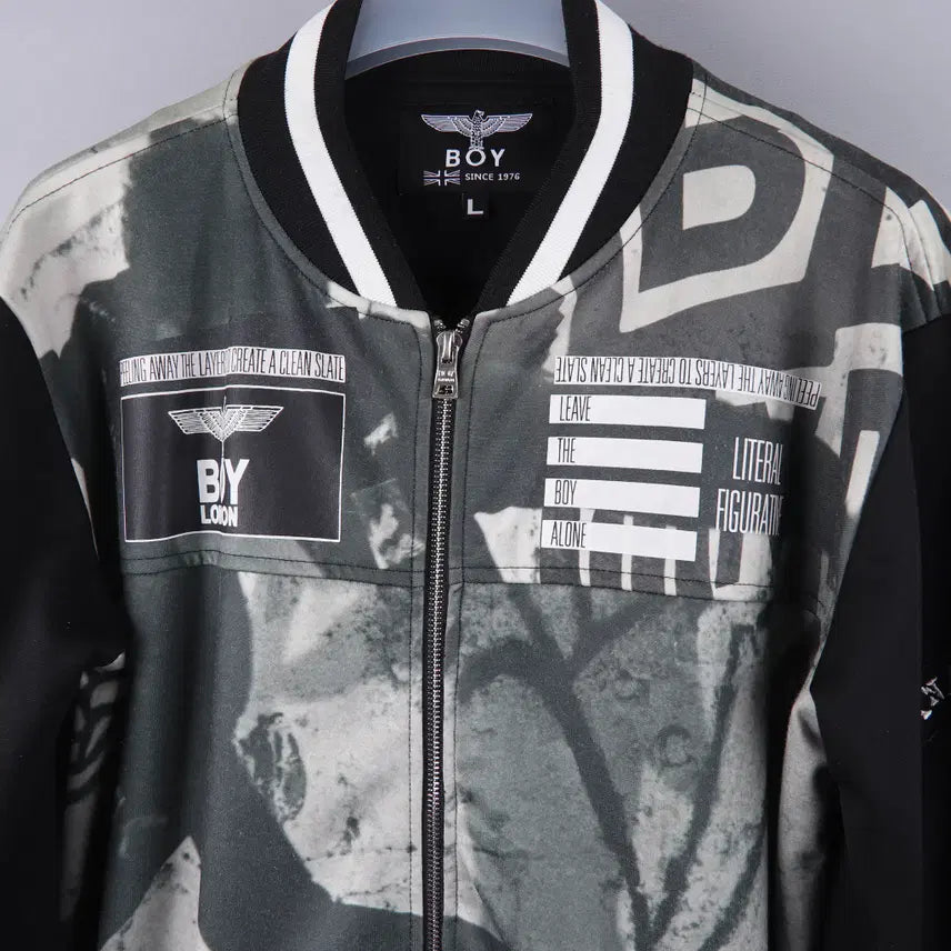 [BUNJANG] BOY LONDON Zip-Up Bomber Jacket (L) / 보이런던 프린팅 집업 봄버 자켓 (L)