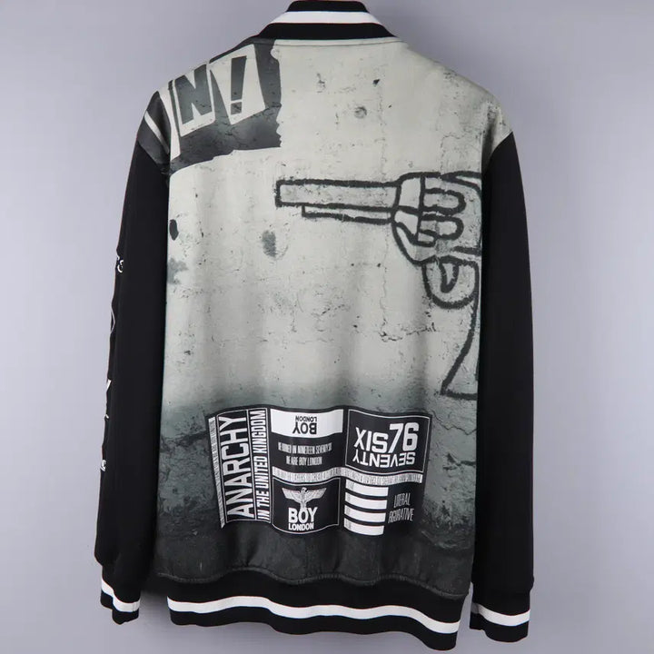 [BUNJANG] BOY LONDON Zip-Up Bomber Jacket (L) / 보이런던 프린팅 집업 봄버 자켓 (L)