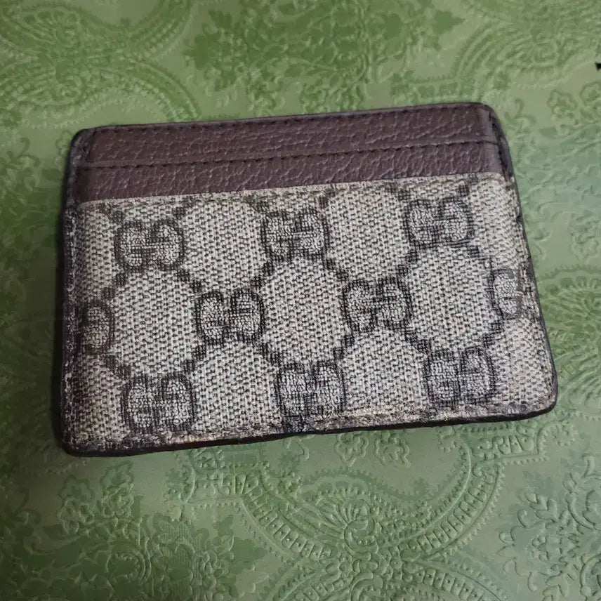[BUNJANG] Gucci GG Supreme Card Wallet Brown / 구찌 GG 수프림 카드지갑 브라운