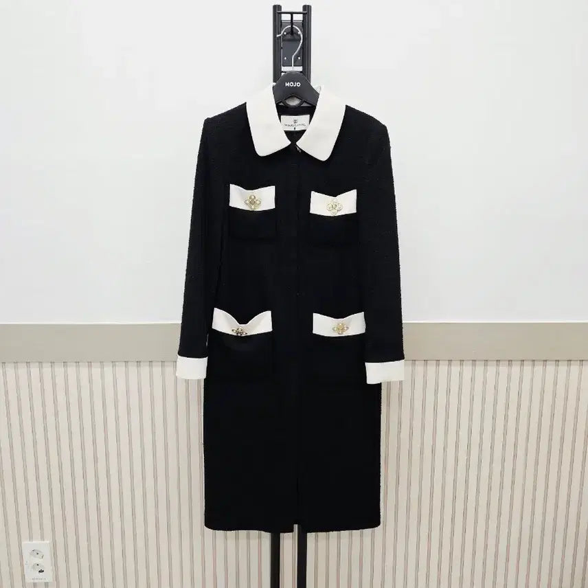 [BUNJANG] Mojo.S.Phine Tweed Pearl Dress / 모조에스핀 진주장식 지퍼형 트위드 원피스