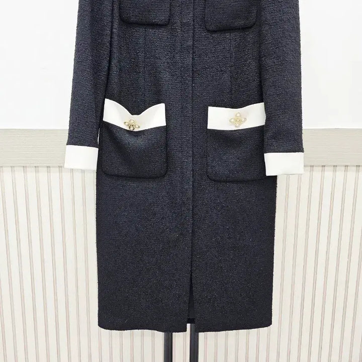 [BUNJANG] Mojo.S.Phine Tweed Pearl Dress / 모조에스핀 진주장식 지퍼형 트위드 원피스