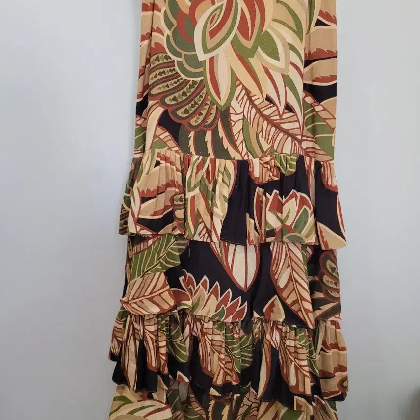 [BUNJANG] ZARA Ruffle Linen Long Skirt L / 자라 러플 린넨 롱스커트 L사이즈 택달린새제품
