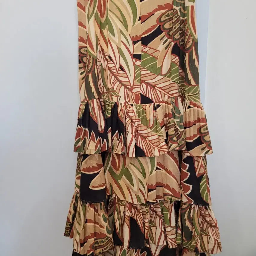 [BUNJANG] ZARA Ruffle Linen Long Skirt L / 자라 러플 린넨 롱스커트 L사이즈 택달린새제품