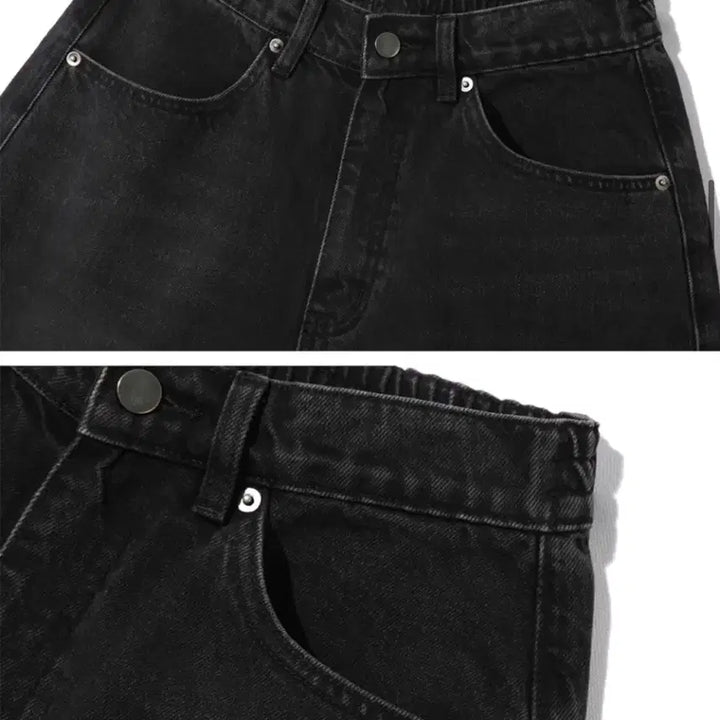 [BUNJANG] Urbanstuff Vintage Washed Long Balloon Pants (Black) / 어반스터프 빈티지 워시드 롱 벌룬 팬츠 (블랙)