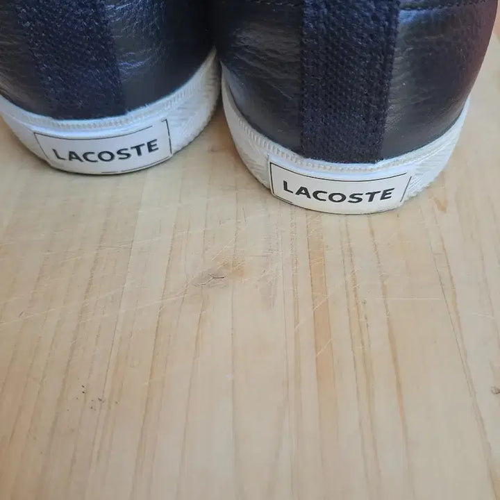 [BUNJANG] Lacoste Black Leather Sneakers (270) / 270 라코스테 블랙 레더 스니커즈