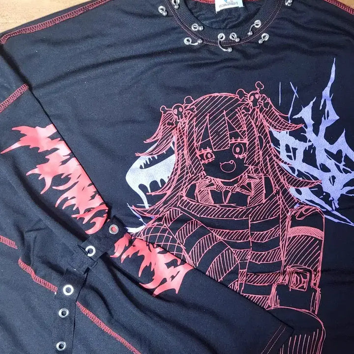 [BUNJANG] Unbranded Menhera Character T-Shirt / 지뢰계 멘헤라 캐릭터 티셔츠 판매합니다