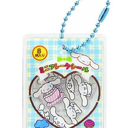 [SOLD OUT] [확정]산리오 샤카샤카 플레이크 씰 가챠 10종 키링 미개봉 새상품 키링
