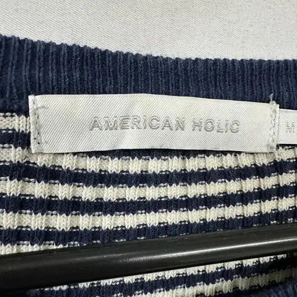 [BUNJANG] AMERICAN HOLIC Striped Long Sleeve Tee / [M] AMERICAN HOLIC 코튼혼방 라운드 스트라이프 긴팔티