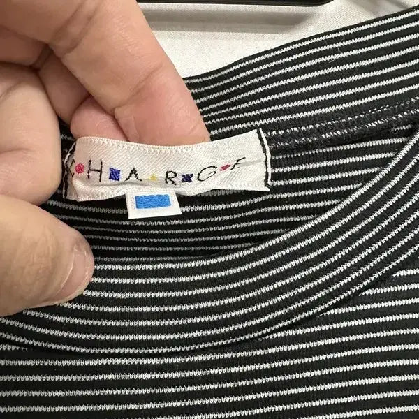 [BUNJANG] L Stripe Cotton Long Sleeve T-Shirt / [L] JPN 스트라이프 코튼 긴팔티