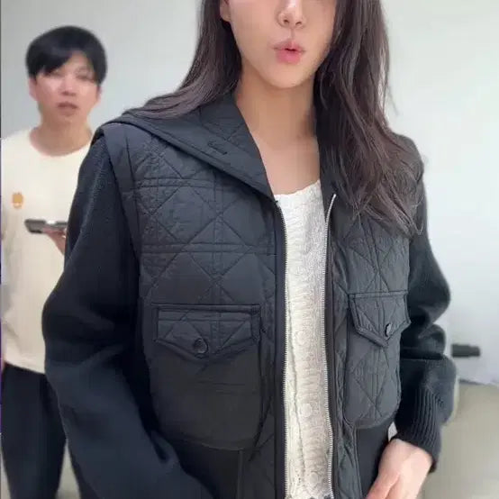 [BUNJANG] Aesthetic Sewon Dior-Style Cannage Padded Knit / 예쁘세원 디에끌라 디올st 까나쥬 패딩니트