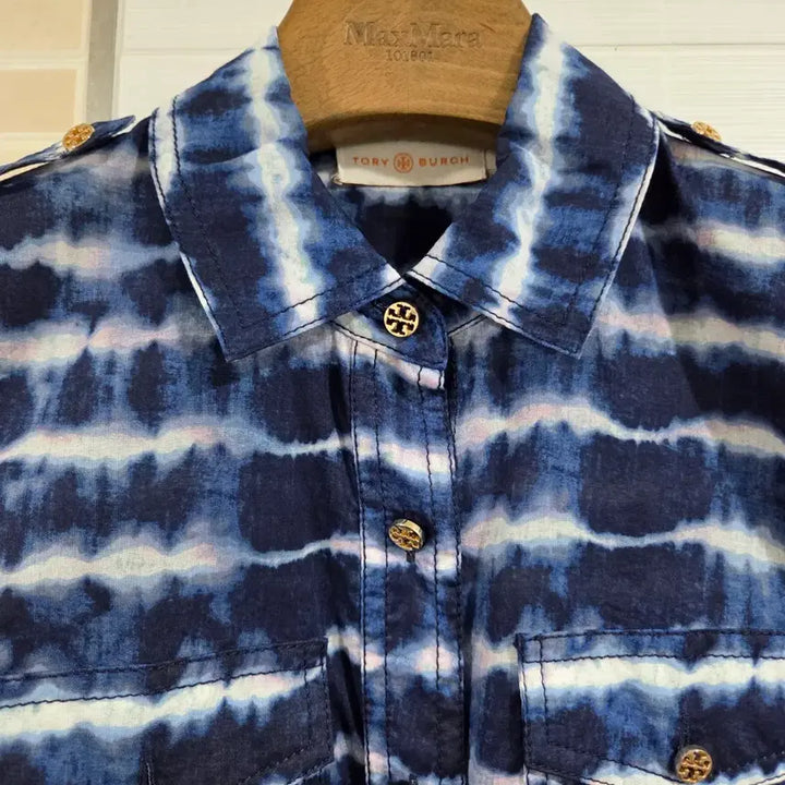 [BUNJANG] Tory Burch Women's Shirt Blue/White / 토리버치Tory Burch 여성 셔츠 블루/화이트