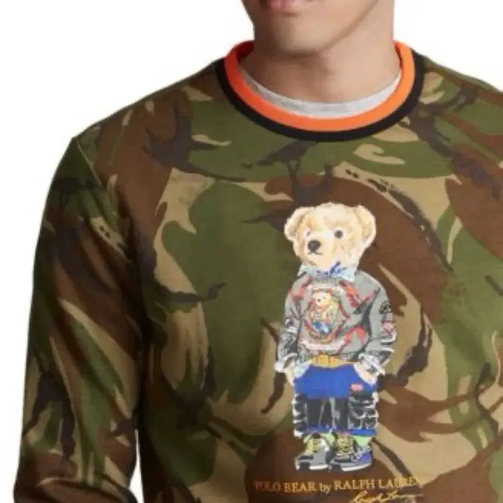 [BUNJANG] Polo Country Bear Camo Sweatshirt / 폴로 컨트리 베어 카모 스웨셔츠