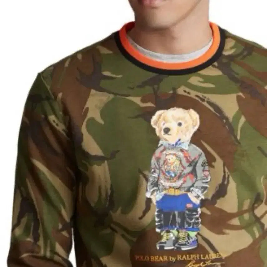 [BUNJANG] Polo Country Bear Camo Sweatshirt / 폴로 컨트리 베어 카모 스웻셔츠