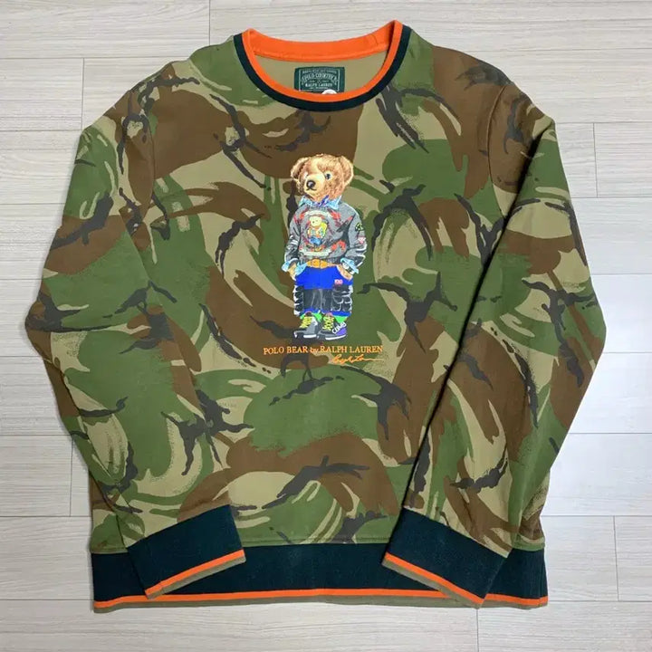 [BUNJANG] Polo Country Bear Camo Sweatshirt / 폴로 컨트리 베어 카모 스웻셔츠