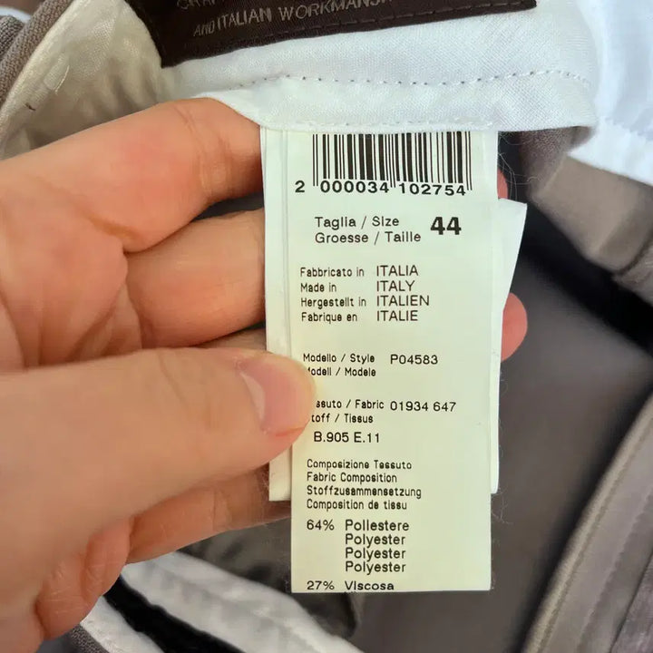 [BUNJANG] Pessimico Tailored Pants - Light Brown - Size 44 / 페세리코 이태리 여성 테일러드팬츠 44사이즈