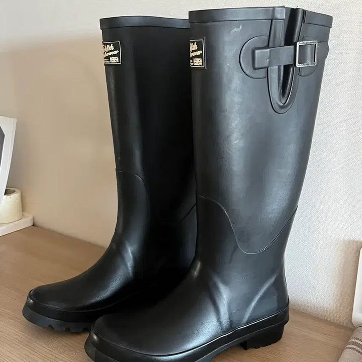 [BUNJANG] Rockfish Rain Boots Black 38 / 2번신은 거의 새상품!! 락피쉬 롱 레인부츠 블랙 38 (245)