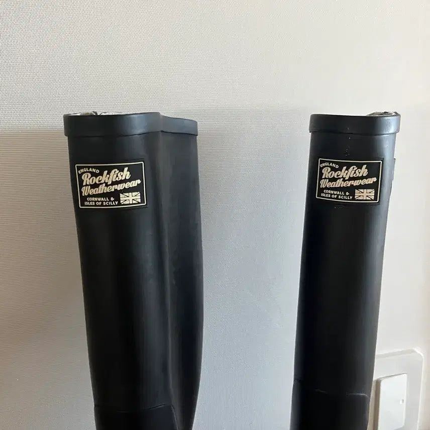 [BUNJANG] Rockfish Rain Boots Black 38 / 2번신은 거의 새상품!! 락피쉬 롱 레인부츠 블랙 38 (245)