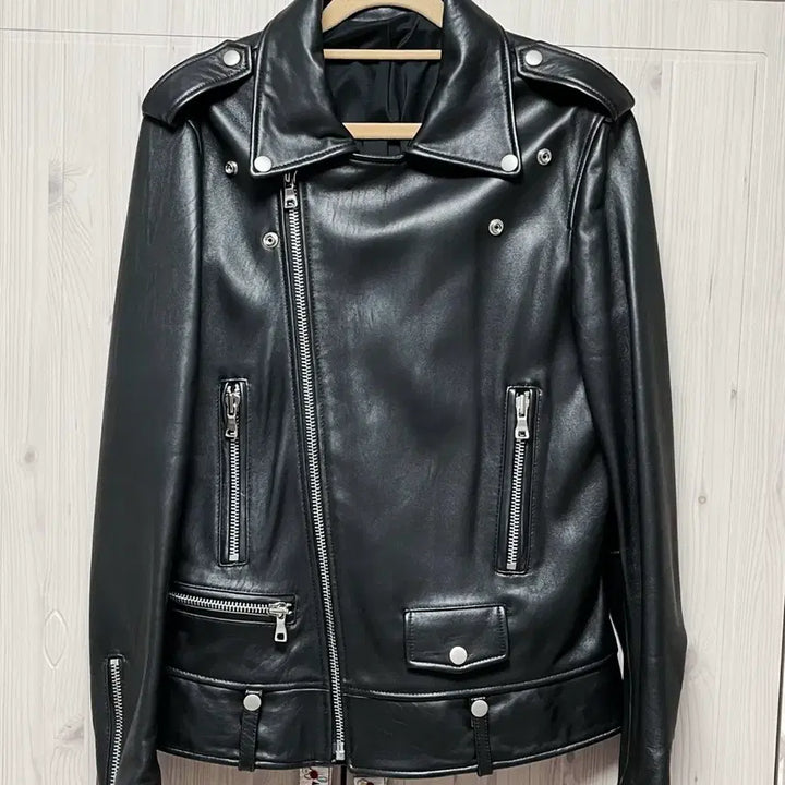 [BUNJANG] Unisex 100% Lambskin Leather Jacket / 100%양가죽 라이더 자켓 (남녀공용)