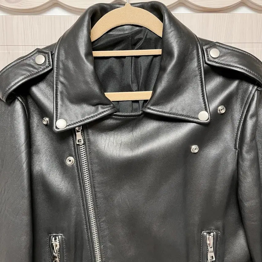[BUNJANG] Unisex 100% Lambskin Leather Jacket / 100%양가죽 라이더 자켓 (남녀공용)
