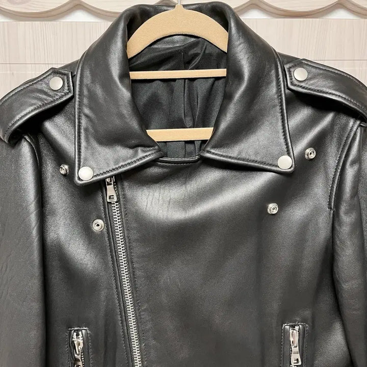 [BUNJANG] Unisex 100% Lambskin Leather Jacket / 100%양가죽 라이더 자켓 (남녀공용)