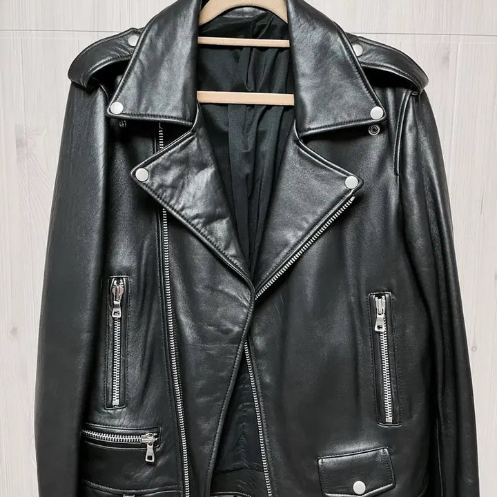 [BUNJANG] Unisex 100% Lambskin Leather Jacket / 100%양가죽 라이더 자켓 (남녀공용)