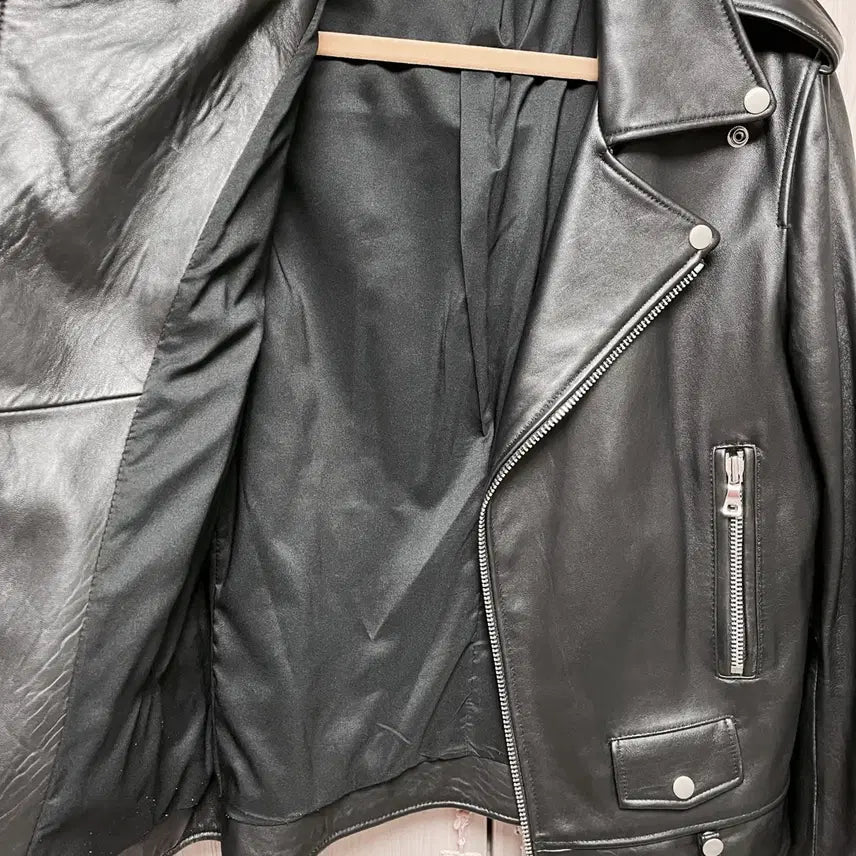 [BUNJANG] Unisex 100% Lambskin Leather Jacket / 100%양가죽 라이더 자켓 (남녀공용)