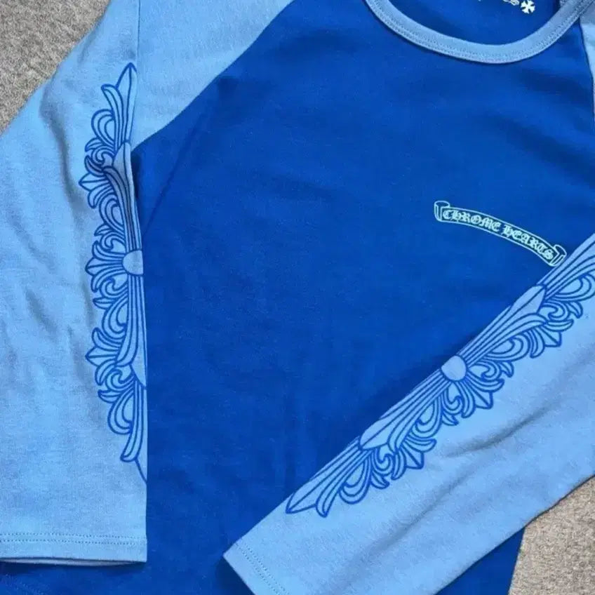 [BUNJANG] Chrome Hearts Baseball Long Sleeve Blue / (구함)크롬하츠 베이스볼 롱슬리브 블루 구합니다