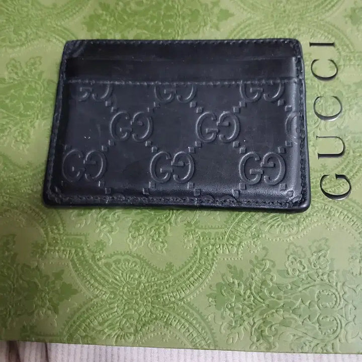 [BUNJANG] Gucci GG Embossed Black Card Holder / 구찌 GG엠보스 블랙 카드지갑