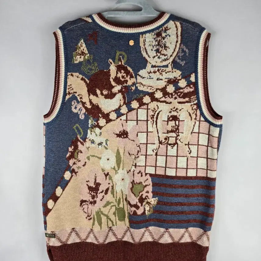 [BUNJANG] Thursday Island Women's Bohemian Knit Vest / [무료배송]써스데이아일랜드 S 여성 루즈핏 보헤미안 니트 조끼 베스트