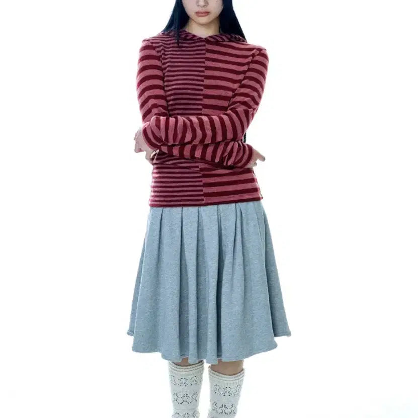 [BUNJANG] Koiseio Mixed Hoodie Red / 코이세이오 믹스드 후디 레드