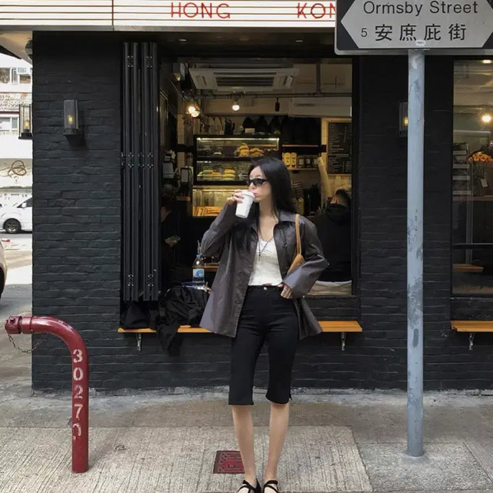 [BUNJANG] Trendier Apparel Capri Pants Black M / [카프리 1위] 트렌디어패럴 카프리 팬츠