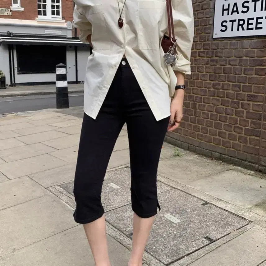 [BUNJANG] Trendier Apparel Capri Pants Black M / [카프리 1위] 트렌디어패럴 카프리 팬츠