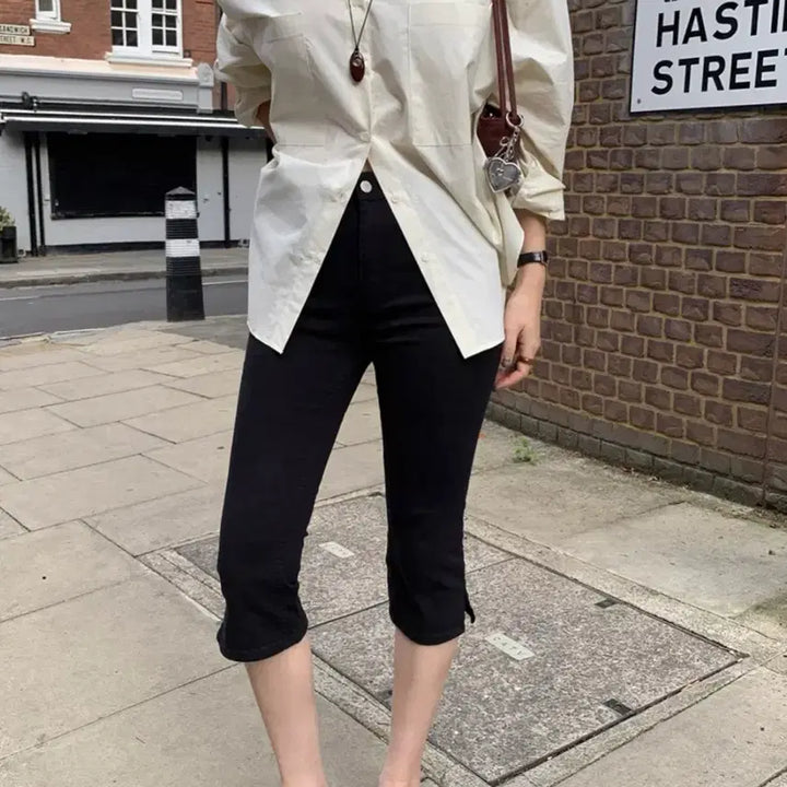 [BUNJANG] Trendier Apparel Capri Pants Black M / [카프리 1위] 트렌디어패럴 카프리 팬츠