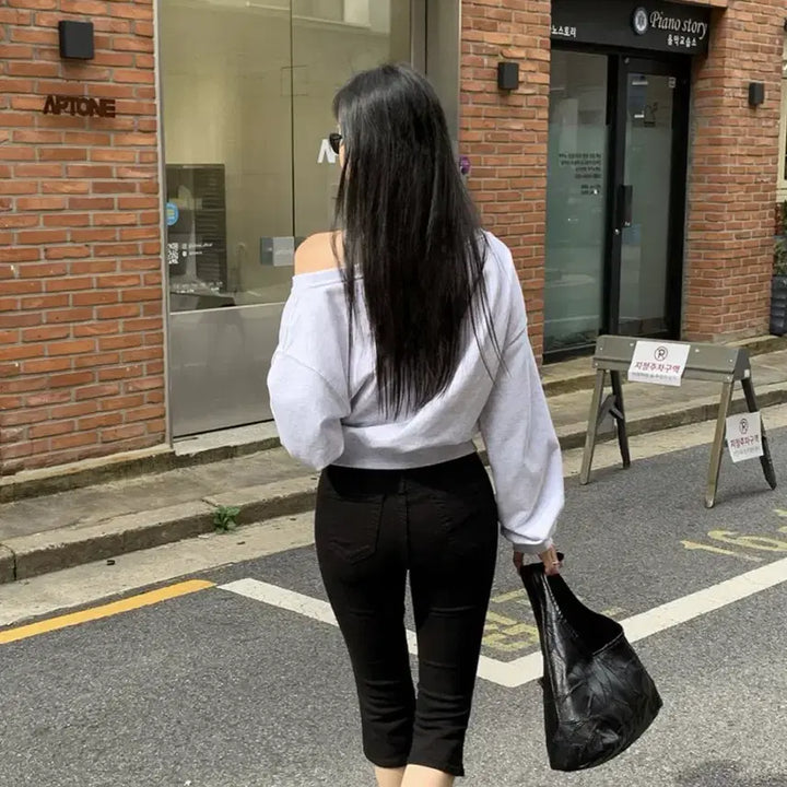 [BUNJANG] Trendier Apparel Capri Pants Black M / [카프리 1위] 트렌디어패럴 카프리 팬츠