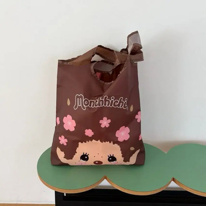 [BUNJANG] Sakura Monchhichi Eco Bag / 사쿠라 몬치치 에코백 장바구니 경량백 (새상품)