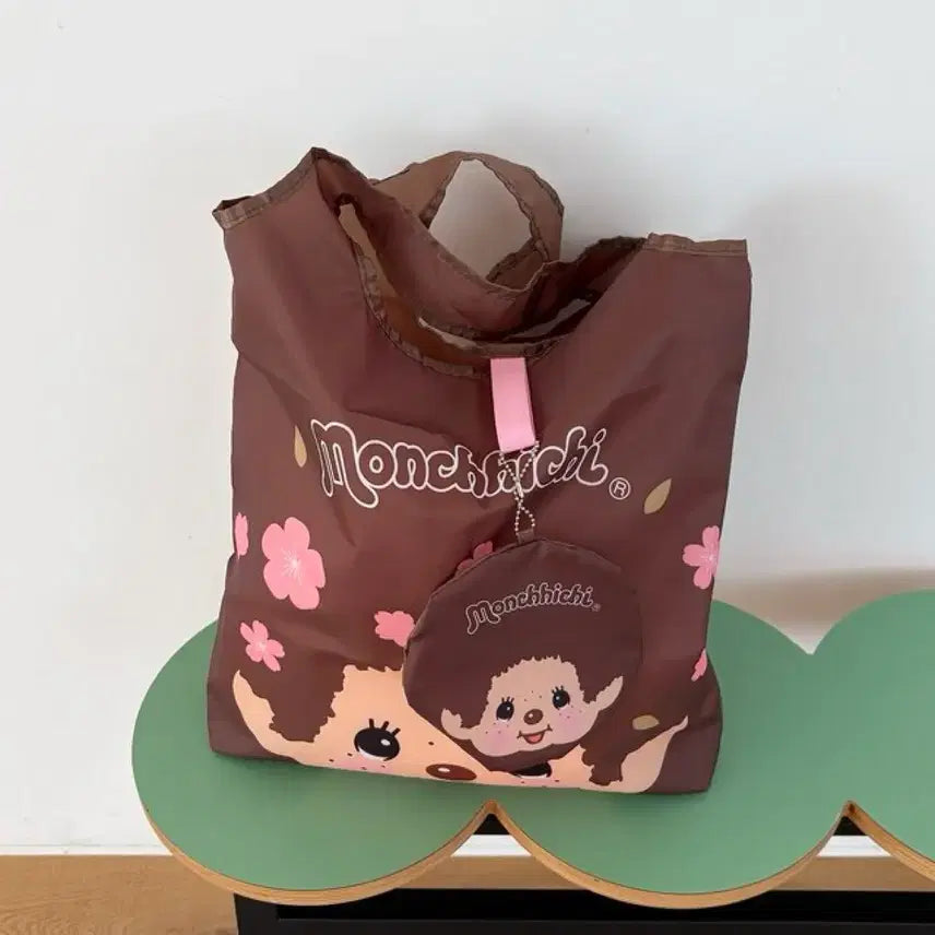 [BUNJANG] Sakura Monchhichi Eco Bag / 사쿠라 몬치치 에코백 장바구니 경량백 (새상품)