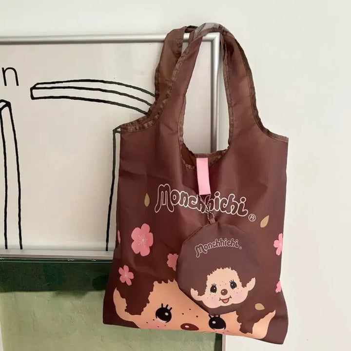 [BUNJANG] Sakura Monchhichi Eco Bag / 사쿠라 몬치치 에코백 장바구니 경량백 (새상품)