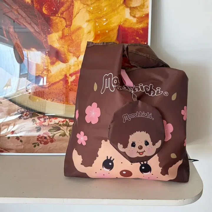 [BUNJANG] Sakura Monchhichi Eco Bag / 사쿠라 몬치치 에코백 장바구니 경량백 (새상품)