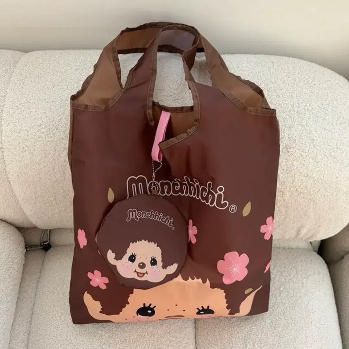 [BUNJANG] Sakura Monchhichi Eco Bag / 사쿠라 몬치치 에코백 장바구니 경량백 (새상품)