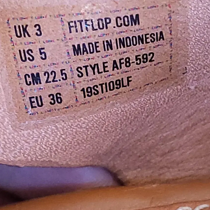 [BUNJANG] FitFlop Leather Wedge Sandals / 225 핏플랍 가죽 샌들 브라운 여성용36