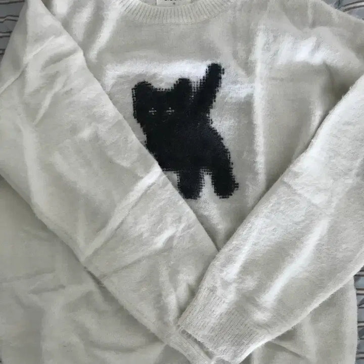 [BUNJANG] AEAE Flashed Cats Angora Knit Sweater / AEAE에이이에이이 캣 앙고라 니트 Flashed Cats